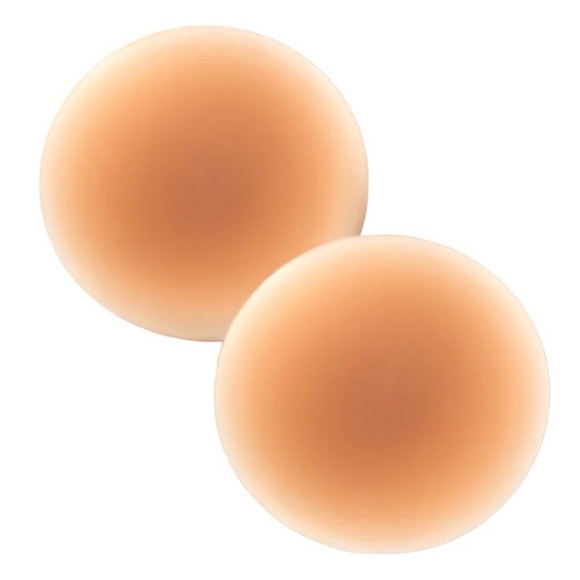 PACK OF 3 Seamless Nude Silicone Reusable Nipple Covers (Caramel Brown) - Picture 1 of 9